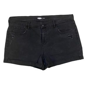 Black Denim Old Navy Boyfriend Size 16 Shorts